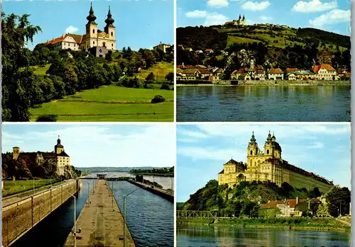 37129 - Niederösterreich - Maria Taferl , Wallfahrtskirche , Donaukraftwerk , Stift Melk - nicht gelaufen