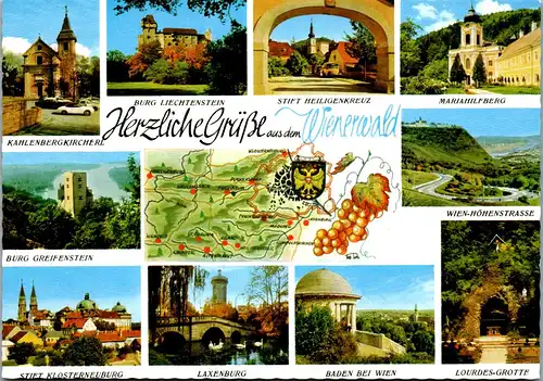 37145 - Niederösterreich - Wienerwald , Laxenburg , Baden bei Wien , Mariahilfberg , Mehrbildkarte - nicht gelaufen