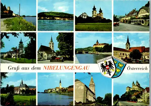 37172 - Niederösterreich - Nibelungengau im Donautal , Mehrbildkarte - nicht gelaufen