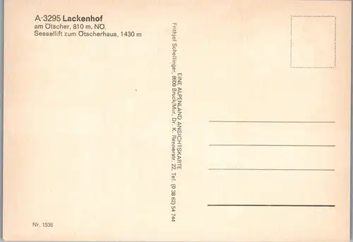 37195 - Niederösterreich - Lackenhof am Ötscher , Sessellift zum Ötscherhaus - nicht gelaufen