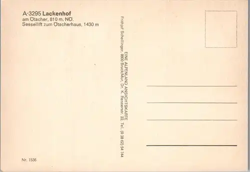 37197 - Niederösterreich - Lackenhof am Ötscher , Sessellift zum Ötscherhaus - nicht gelaufen