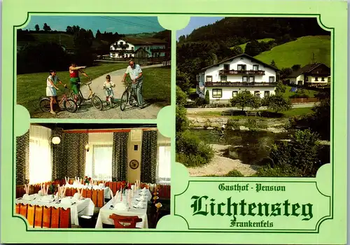 37200 - Niederösterreich - Frankenfels , Gasthof Pension Lichtensteg ,  Fam. Niederer - gelaufen 1996