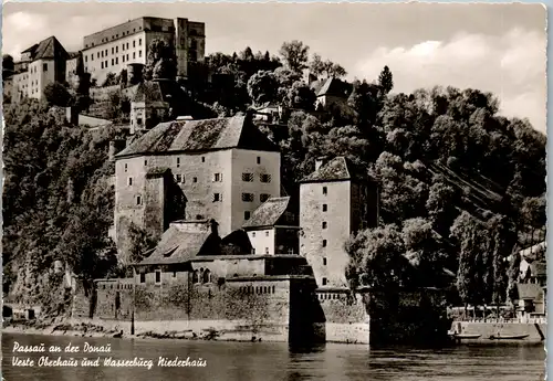 37202 - Deutschland - Passau an der Donau , Veste Oberhaus und Wasserburg Niederhaus - gelaufen