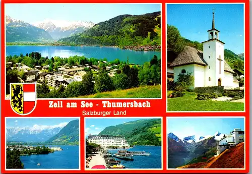 37238 - Salzburg - Zell am See , Thumersbach mit Kitzsteinhorn , Mehrbildkarte - nicht gelaufen