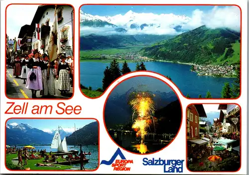 37239 - Salzburg - Zell am See , Pinzgauer Trachten , Strandbad , Mehrbildkarte - nicht gelaufen