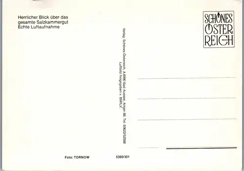 37266 - Salzburg - Salzkammergut , Fuschlsee , Wolfgangsee , Katrin Gebirge , Postalm , Panorama - nicht gelaufen