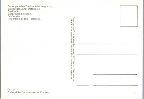 37270 - Salzburg - Saalbach Hinterglemm , Talschluß - nicht gelaufen