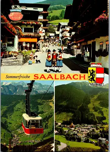 37275 - Salzburg - Saalbach , Hotel Bauer , Mehrbildkarte - nicht gelaufen