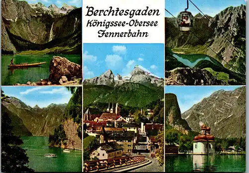 37298 - Deutschland - Berchtesgaden , Königssee , Obersee , Fennerbahn , Mehrbildkarte - nicht gelaufen