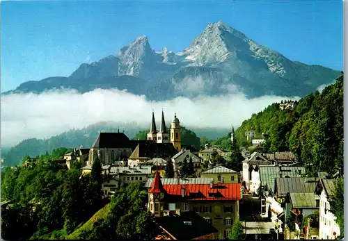 37302 - Deutschland - Berchtesgaden mit Watzmann , Panorama - nicht gelaufen