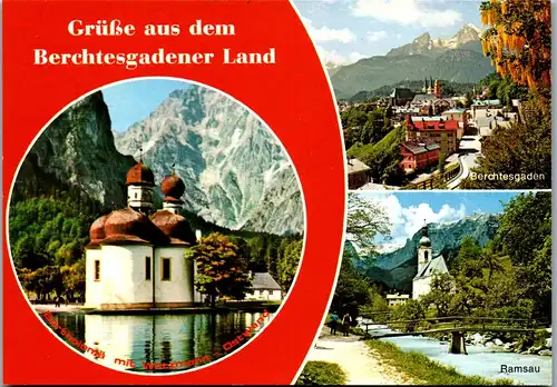 37307 - Deutschland - Berchtesgaden , Ramsau , St. Bartholomä , Mehrbildkarte - nicht gelaufen