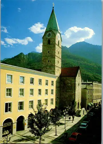 37331 - Deutschland - Bad Reichenhall , Poststraße , St. Ägidi Kirche mit Predigtstuhl - nicht gelaufen