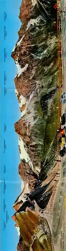 37343 - Salzburg - Grossglockner Hochalpenstraßen , Blick vom Fuschertörl , Panoramakarte - nicht gelaufen