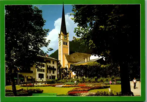 37373 - Salzburg - Bad Hofgastein , Kurpark mit Pfarrkirche - nicht gelaufen