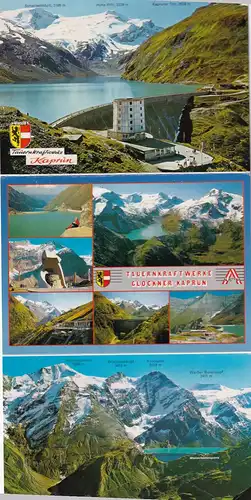 37385 - Salzburg - Kaprun , Glockner , Tauernkraftwerke , 6 Karten - nicht gelaufen