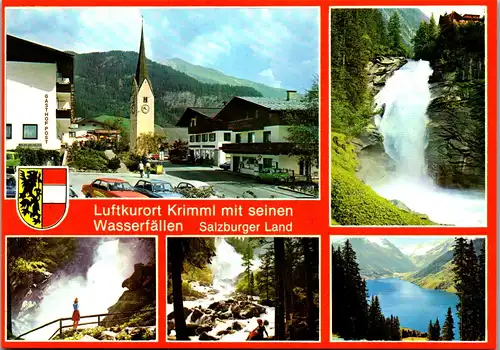 37396 - Salzburg - Krimml mit seinen Wasserfällen , Mehrbildkarte - nicht gelaufen