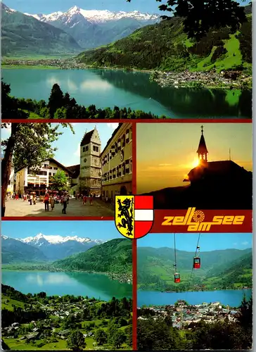 37403 - Salzburg - Zell am See mit Kitzsteinhorn , Mehrbildkarte - gelaufen 1990