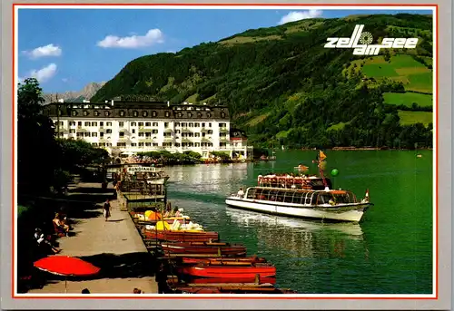 37414 - Salzburg - Zell am See , Uferpromenade mit Grand Hotel - nicht gelaufen