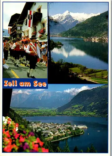 37415 - Salzburg - Zell am See , Bürgermusik , Kitzsteinhorn , Mehrbildkarte - nicht gelaufen