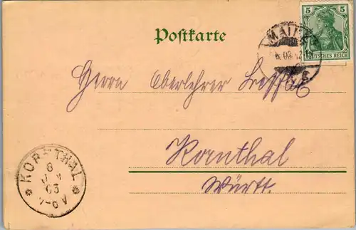 37466 - Deutschland - Mainz , Gruss aus - gelaufen 1903