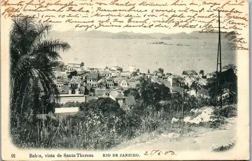 37468 - Brasilien - Rio de Janeiro , Bahia , Vista de Santa Thereza - gelaufen 1903