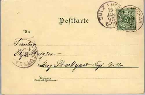 37469 - Deutschland - Sulz am Neckar , Gruss aus - gelaufen 1895