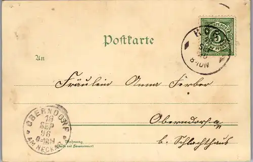 37477 - Deutschland - Gruss aus dem Schwobeland - gelaufen 1896