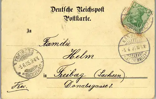 37479 - Deutschland - Kändler bei Chemnitz - gelaufen 1905
