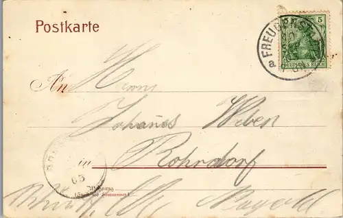 37481 - Deutschland - Freudenstadt , Gruss aus , Panorama - gelaufen 1905