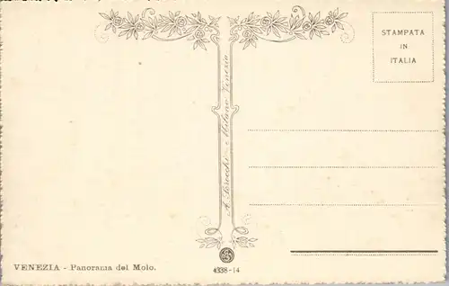 37493 - Künstlerkarte - Venedig , Venezia , Panorama del Molo - nicht gelaufen