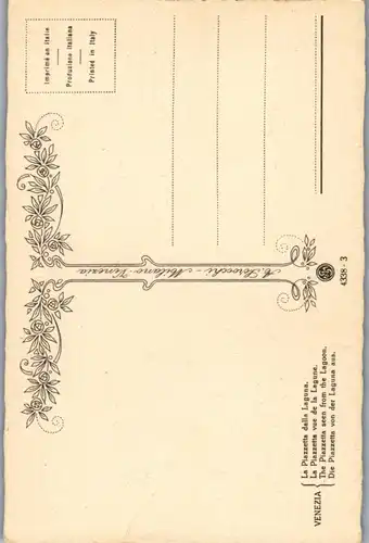 37517 - Künstlerkarte - Venedig , Venezia , La Piazzetta dalla Laguna - nicht gelaufen