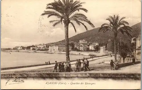 37534 - Frankreich - Ajaccio , Corse , Quartier des Etrangers - gelaufen 1926