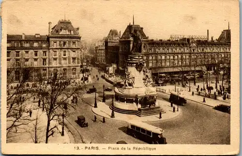 37539 - Frankreich - Paris , Place de la Republique - gelaufen 1936