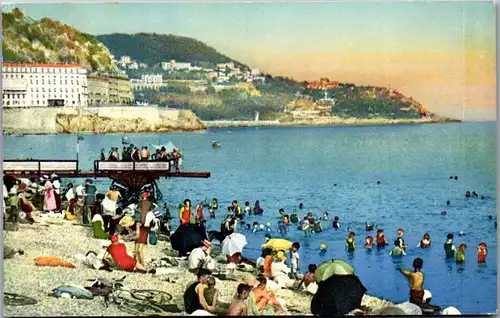 37541 - Frankreich - Nice , Vue sur le Mont Boron , Bains de Mer - nicht gelaufen