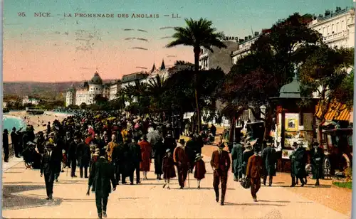 37545 - Frankreich - Nice , La Promenade des Anglais - gelaufen 1927