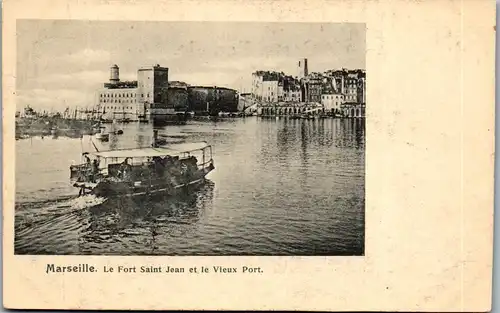 37551 - Frankreich - Marseille , Le Fort Saint Jean et le Vieux Port - nicht gelaufen