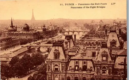 37561 - Frankreich - Paris , Panorama des Huit Ponts - nicht gelaufen