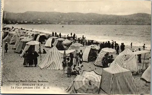 37562 - Frankreich - Hendaye , La Plage pendant l'Ete - nicht gelaufen