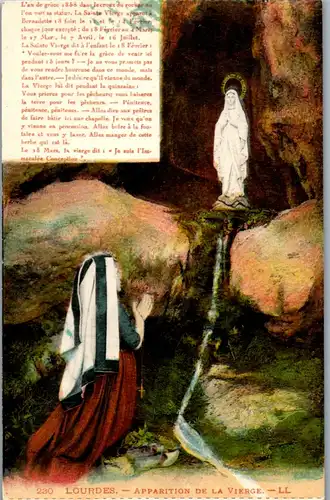 37565 - Frankreich - Lourdes , Apparition de la Vierge - nicht gelaufen