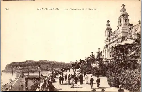 37571 - Monaco - Monte Carlo , Les terrasses et le Casino - nicht gelaufen