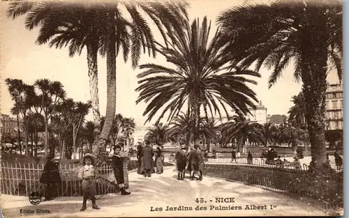 37579 - Frankreich - Nice , Les Jardins des Palmiers Albert I - nicht gelaufen