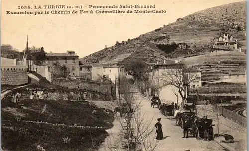 37582 - Frankreich - La Turbie , Promenade Saint St. Bernard , Excursion par le chemin de Fer - nicht gelaufen