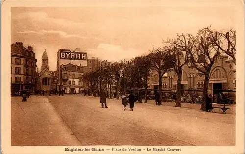 37591 - Frankreich - Enghien les Bains , Place de Verdun , Le Marche Couvert - nicht gelaufen
