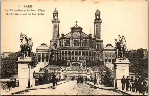 37594 - Frankreich - Paris , Le Trocadero et le Pont d'lena - nicht gelaufen