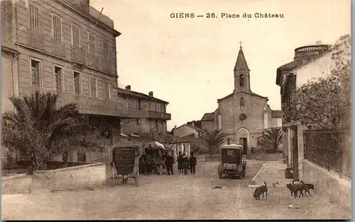 37600 - Frankreich - Giens , Place du Chateau - nicht gelaufen