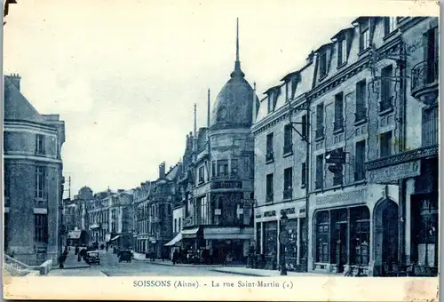 37601 - Frankreich - Soissons , Aisne , La Rue Martin - nicht gelaufen