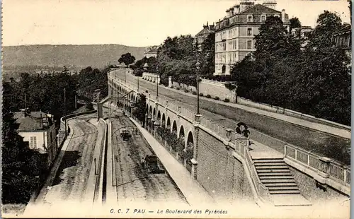 37619 - Frankreich - Pau , Le Boulevard des Pyrenees - nicht gelaufen