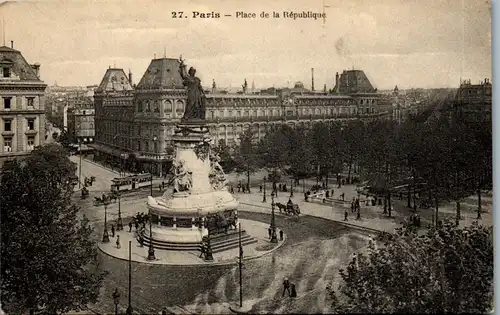 37623 - Frankreich - Paris , Place de la Republique - nicht gelaufen