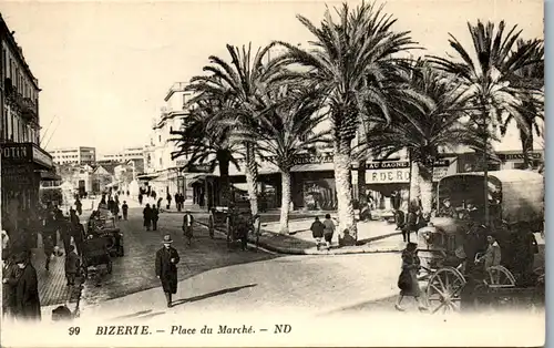 37627 - Tunesien - Bizerte , Place du Marche - nicht gelaufen