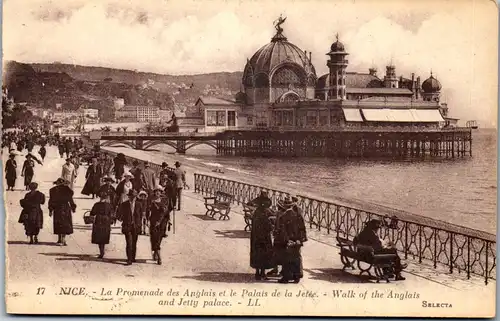 37634 - Frankreich - Nice , La Promenade des Anglais et le Palais de la Jetee - nicht gelaufen